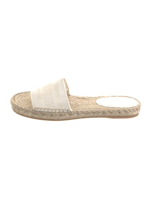 Christian Dior Jute Embroidered Accent Espadrilles