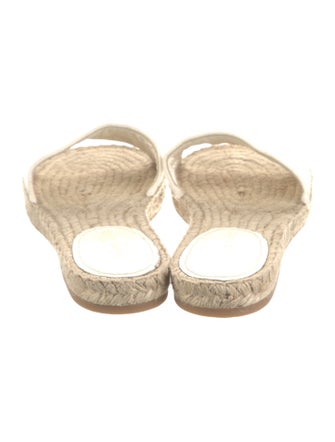 Christian Dior Jute Embroidered Accent Espadrilles