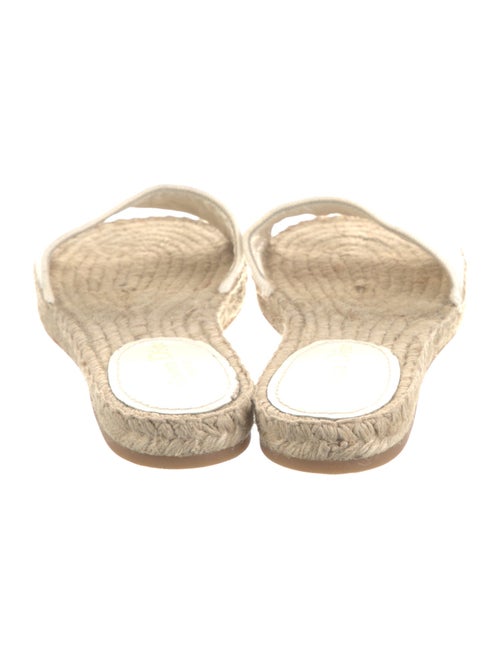 Christian Dior Jute Embroidered Accent Espadrilles