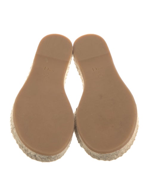 Christian Dior Jute Embroidered Accent Espadrilles