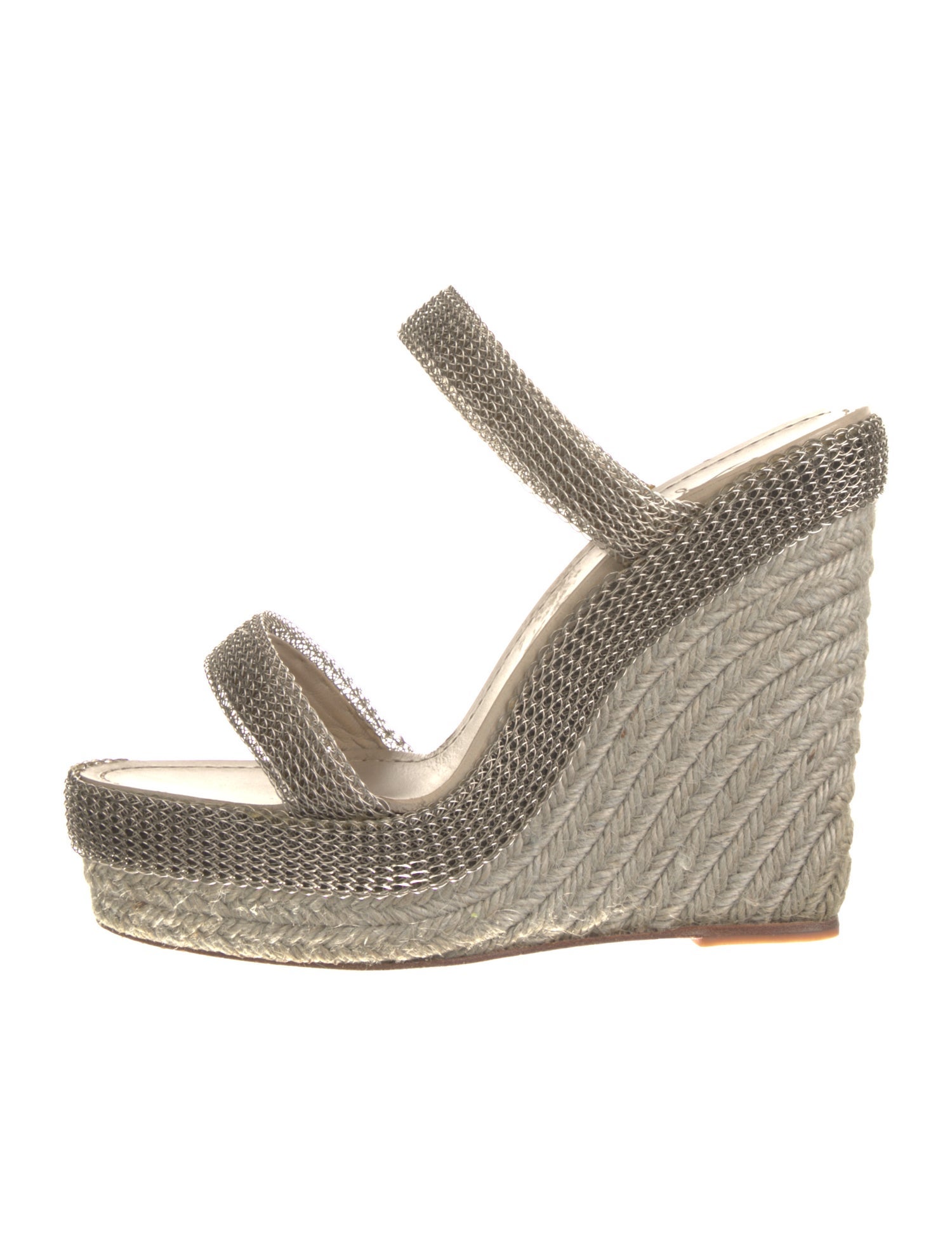 Christian Louboutin Jute Chain-Link Accents Espadrilles