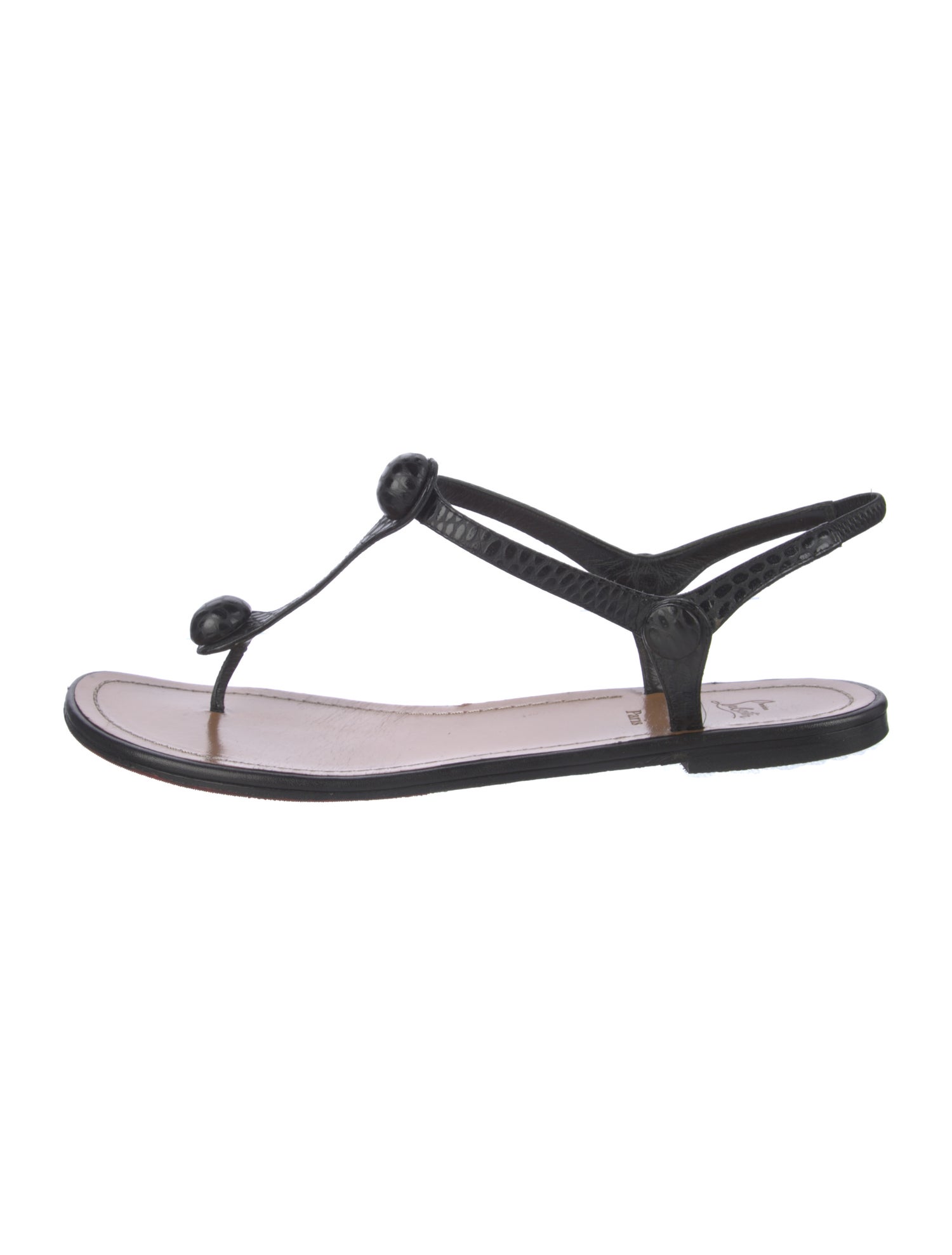 Christian Louboutin Leather T-Strap Sandals