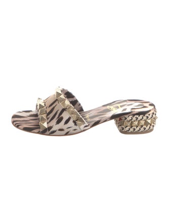 Christian Louboutin Animal Print Slides
