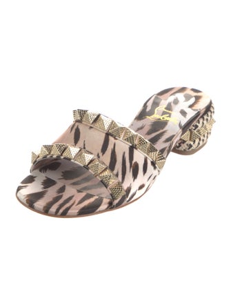 Christian Louboutin Animal Print Slides
