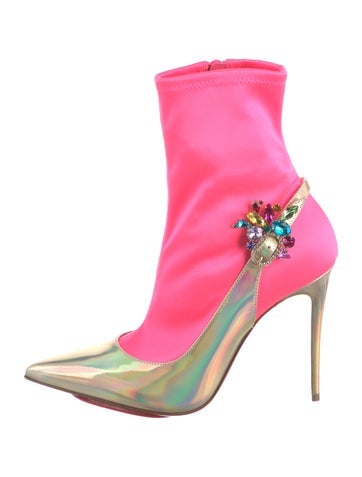 Christian Louboutin Boots Neoprene Colorblock Pattern Sock IT 36 | 6