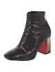 Christian Louboutin Patent Leather Colorblock Pattern Boots