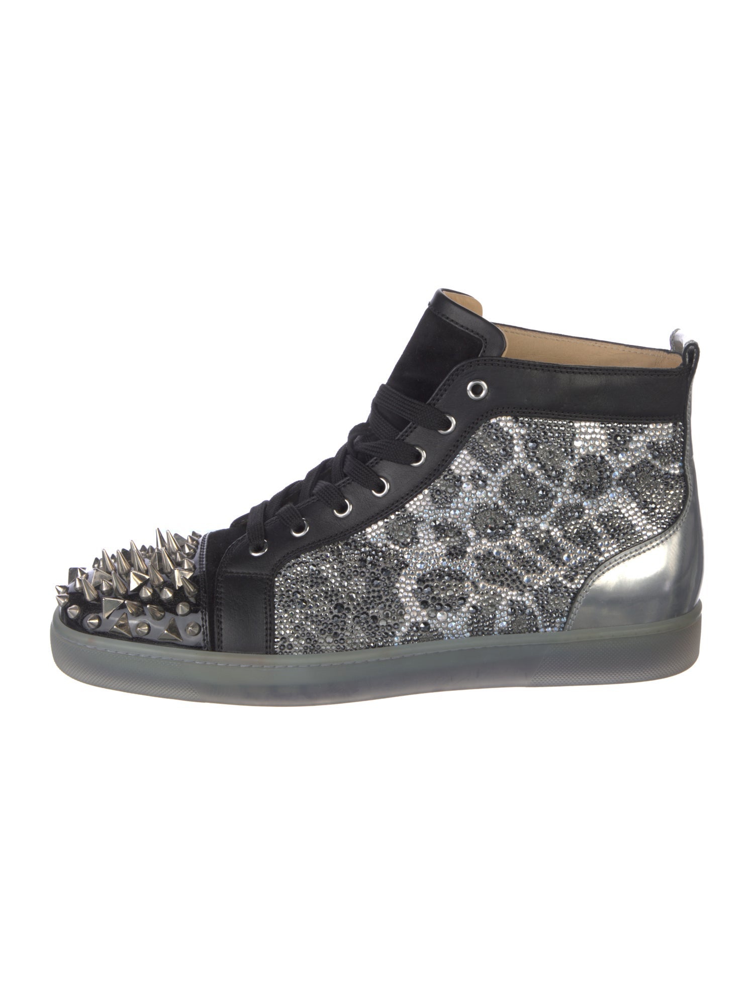 Christian Louboutin Spike Accents Nylon Sneakers