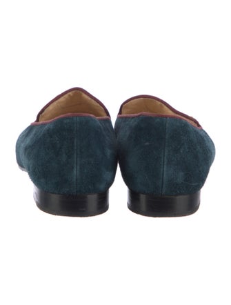 Christian Louboutin Velvet Colorblock Pattern Loafers