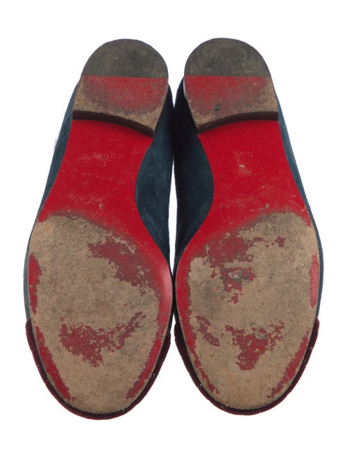 Christian Louboutin Velvet Colorblock Pattern Loafers
