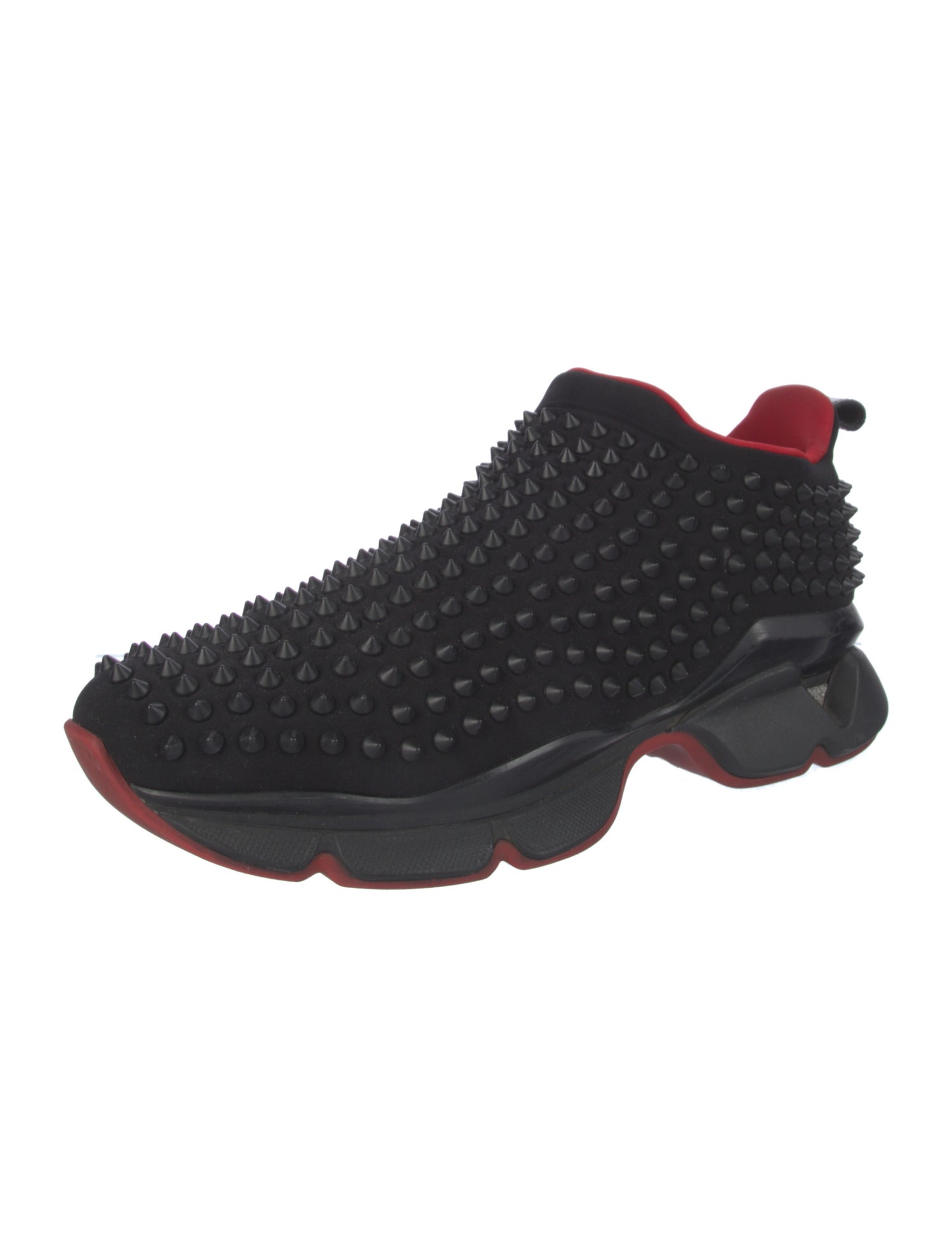 Christian Louboutin Spike Accents Neoprene Athletic Sneakers
