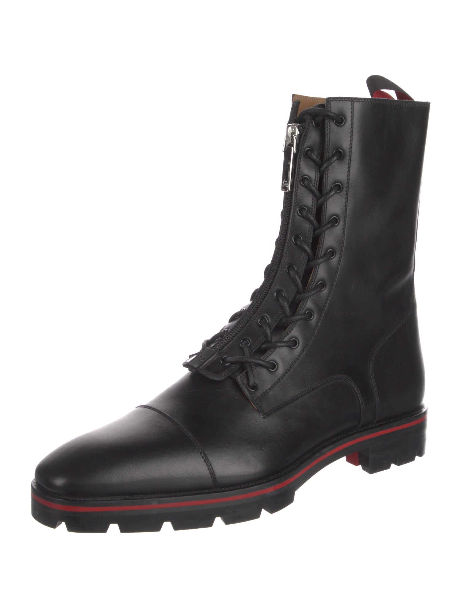 Christian Louboutin Leather Combat Boots