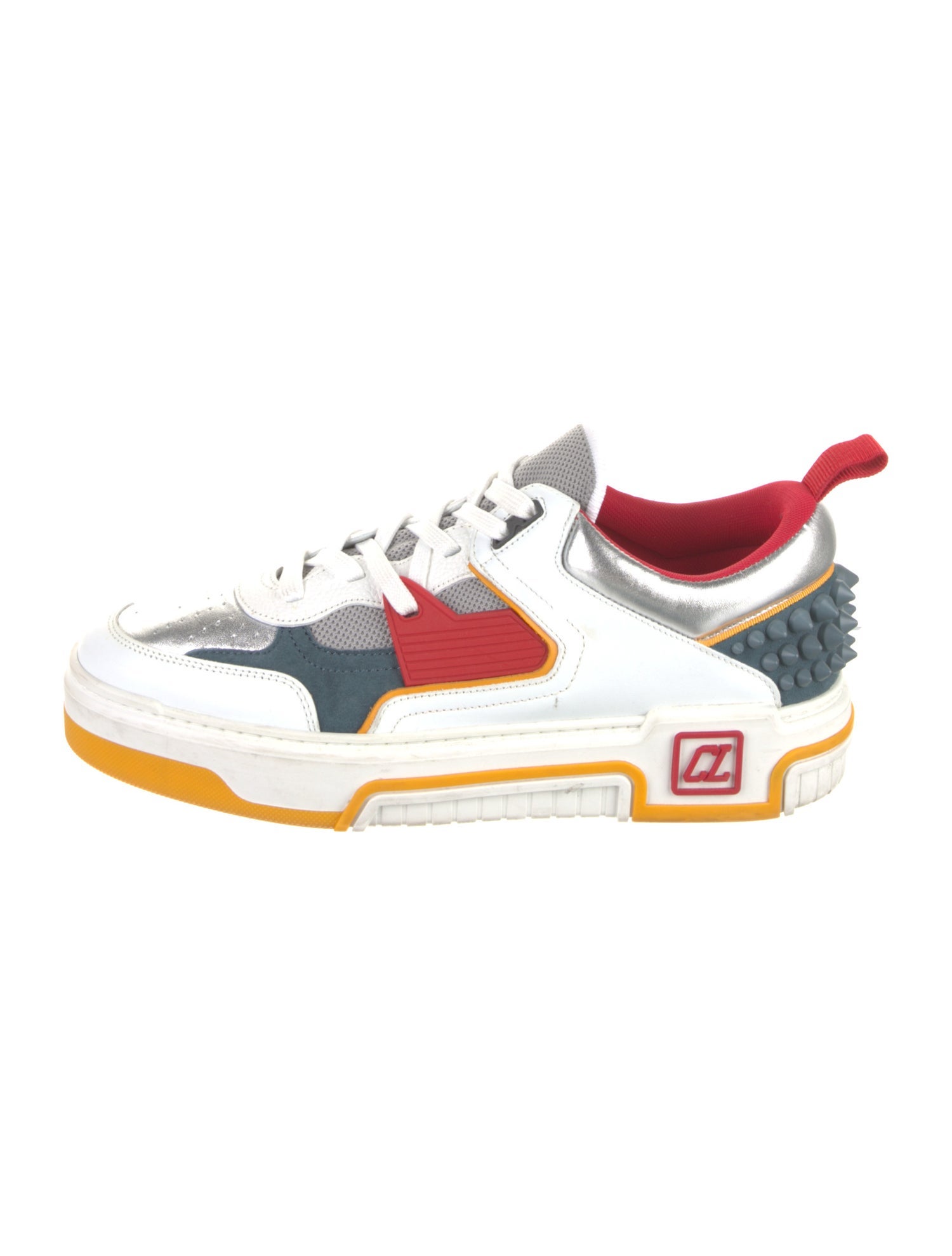 Christian Louboutin Spike Accents Leather Sneakers