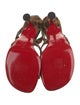 Christian Louboutin Suede Animal Print Slingback Sandals