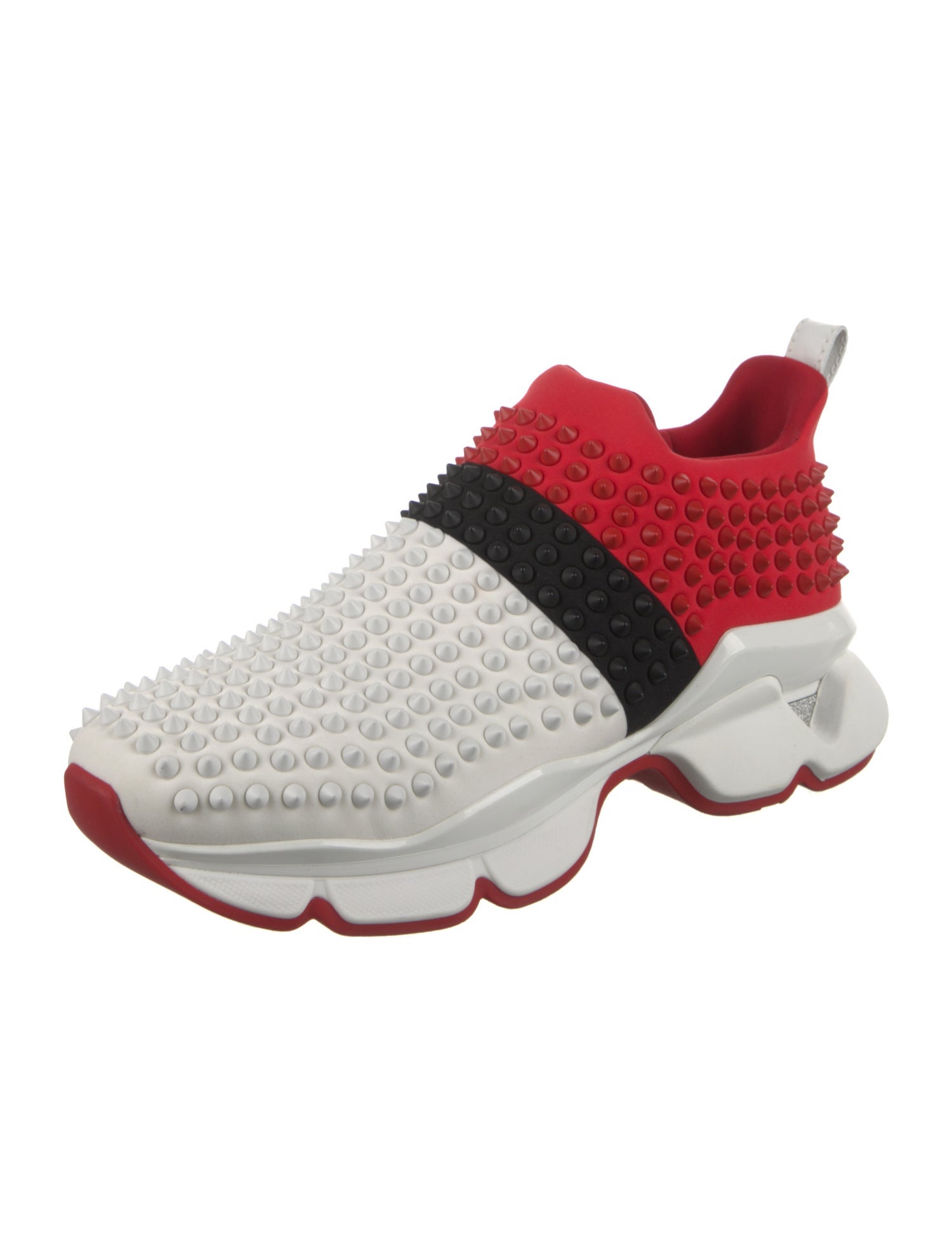 Christian Louboutin Spike Accents Neoprene Athletic Sneakers