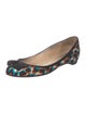 Christian Louboutin Canvas Animal Print Flats