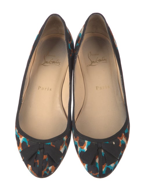 Christian Louboutin Canvas Animal Print Flats
