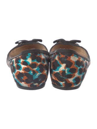 Christian Louboutin Canvas Animal Print Flats