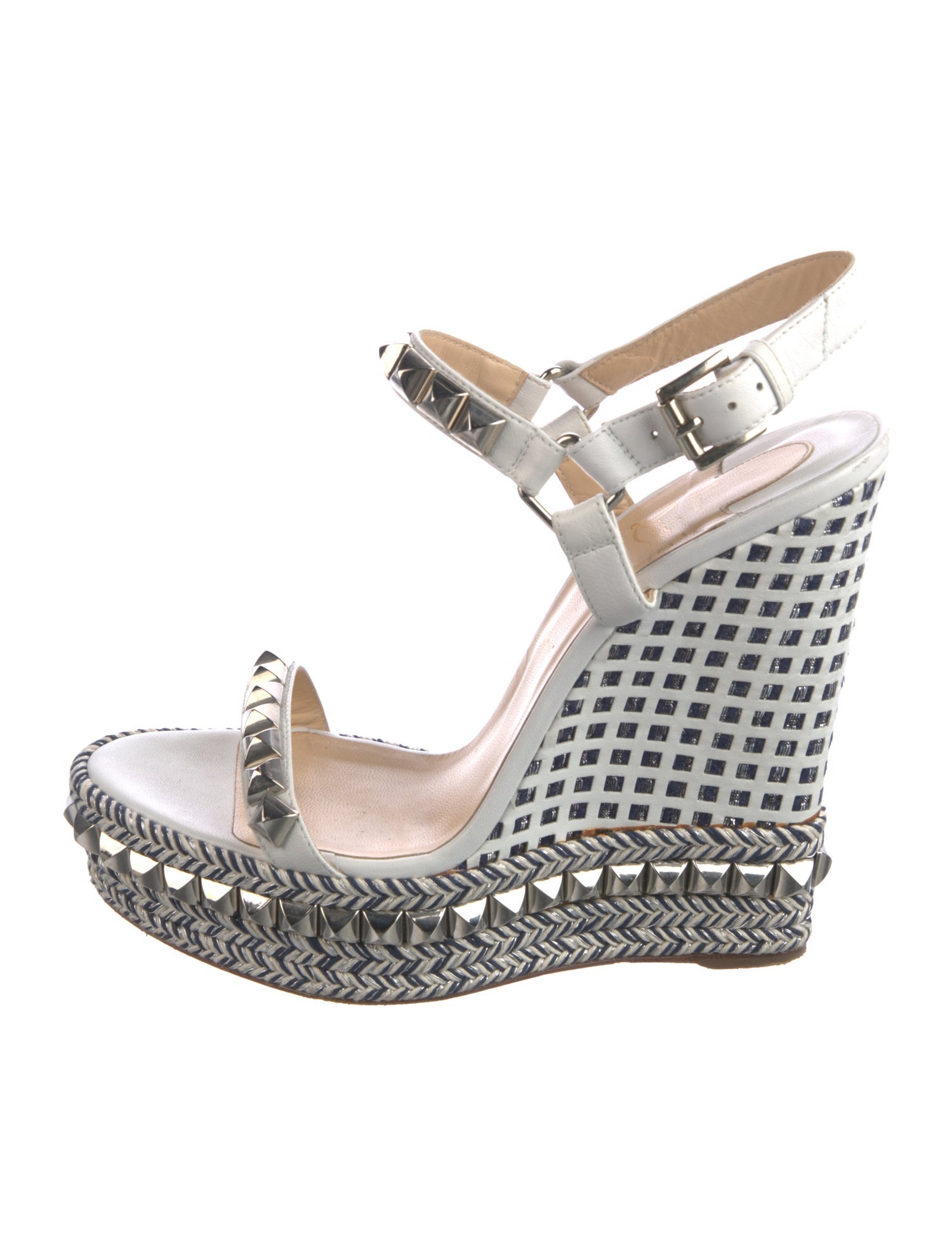 Christian Louboutin Rockstud Accents Leather Slingback Pumps