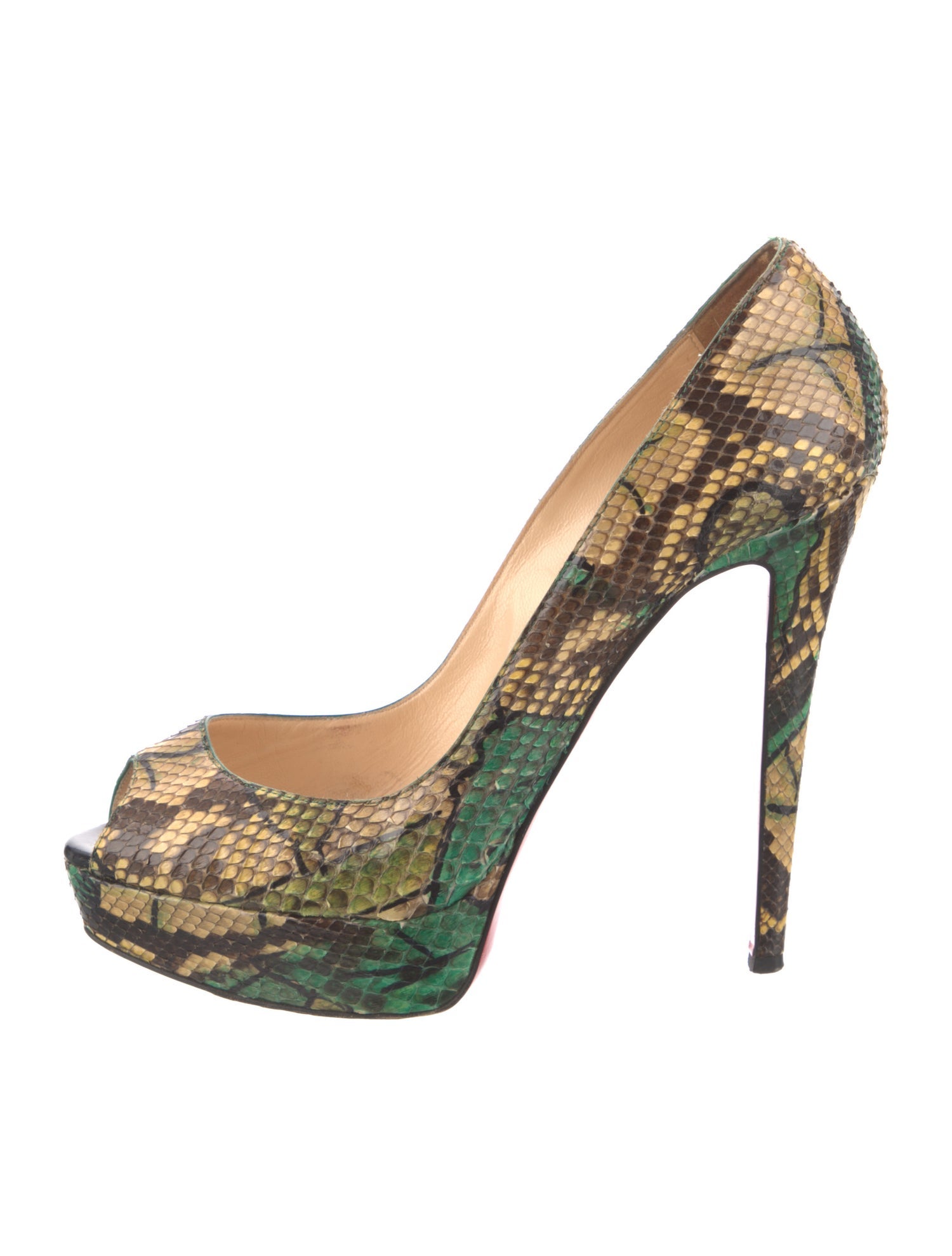 Christian Louboutin Snakeskin Animal Print Pumps