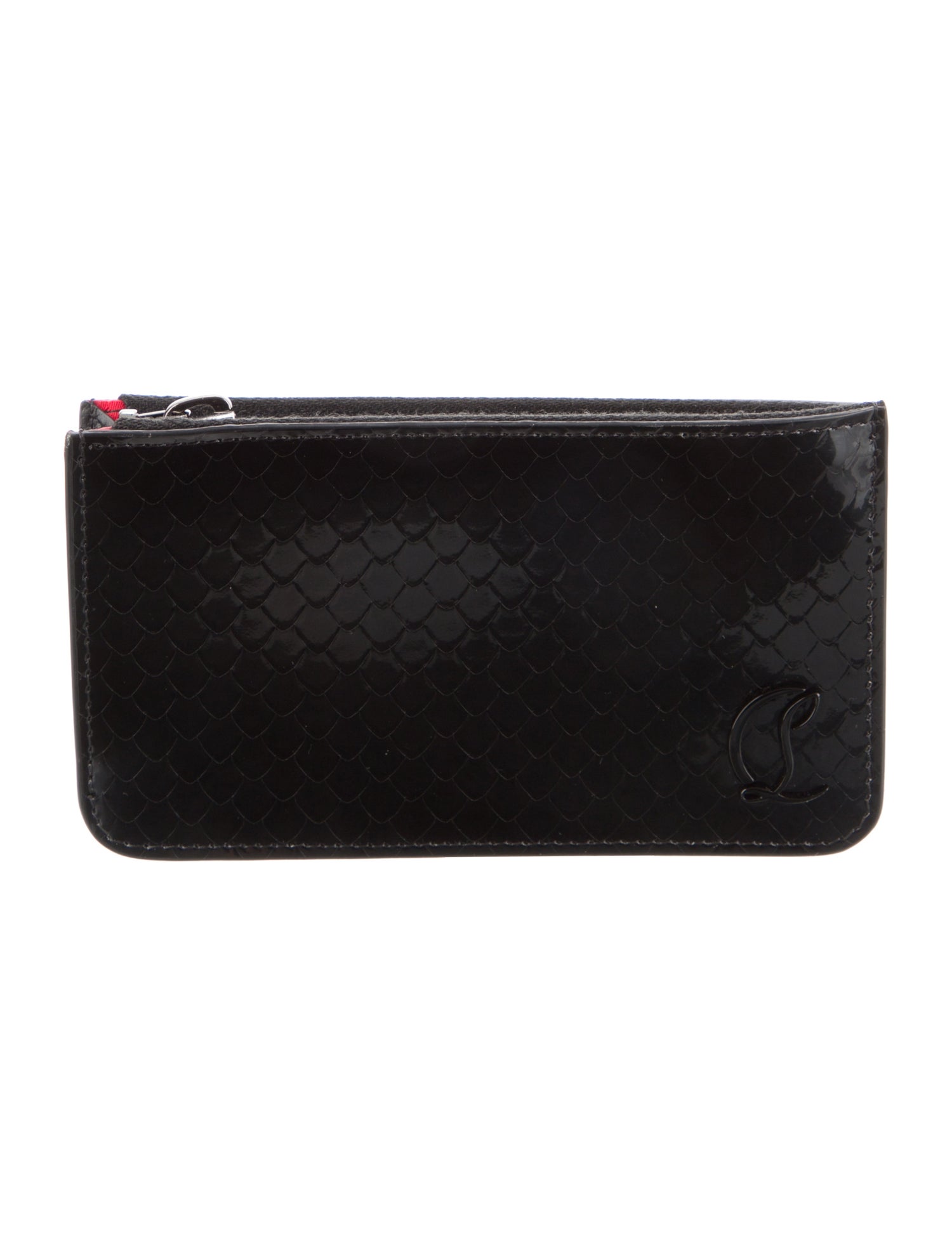 Christian Louboutin Intrecciato Travel Organizer Patent Leather Wallet