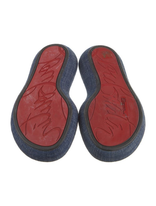 Christian Louboutin Denim Floral Print Slides