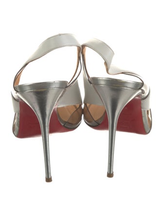 Christian Louboutin Leather Colorblock Pattern Slingback Pumps