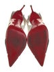 Christian Louboutin Leather Colorblock Pattern Slingback Pumps