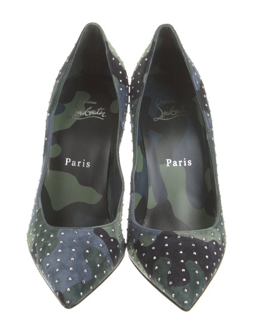 Christian Louboutin Suede Printed Pumps