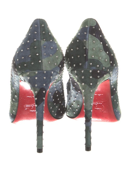 Christian Louboutin Suede Printed Pumps