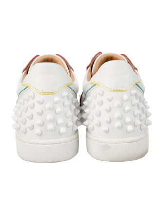 Christian Louboutin Spike Accents Leather Sneakers