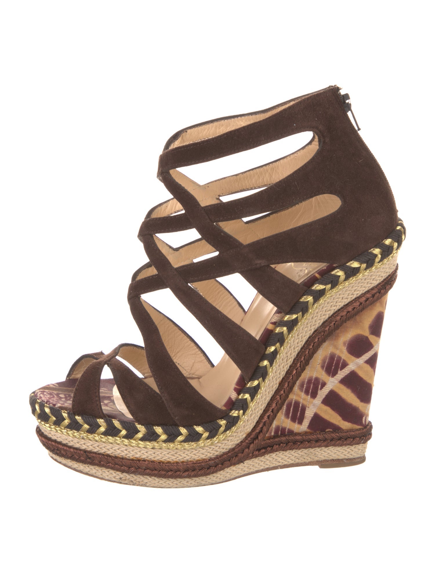 Christian Louboutin Suede Printed Espadrilles