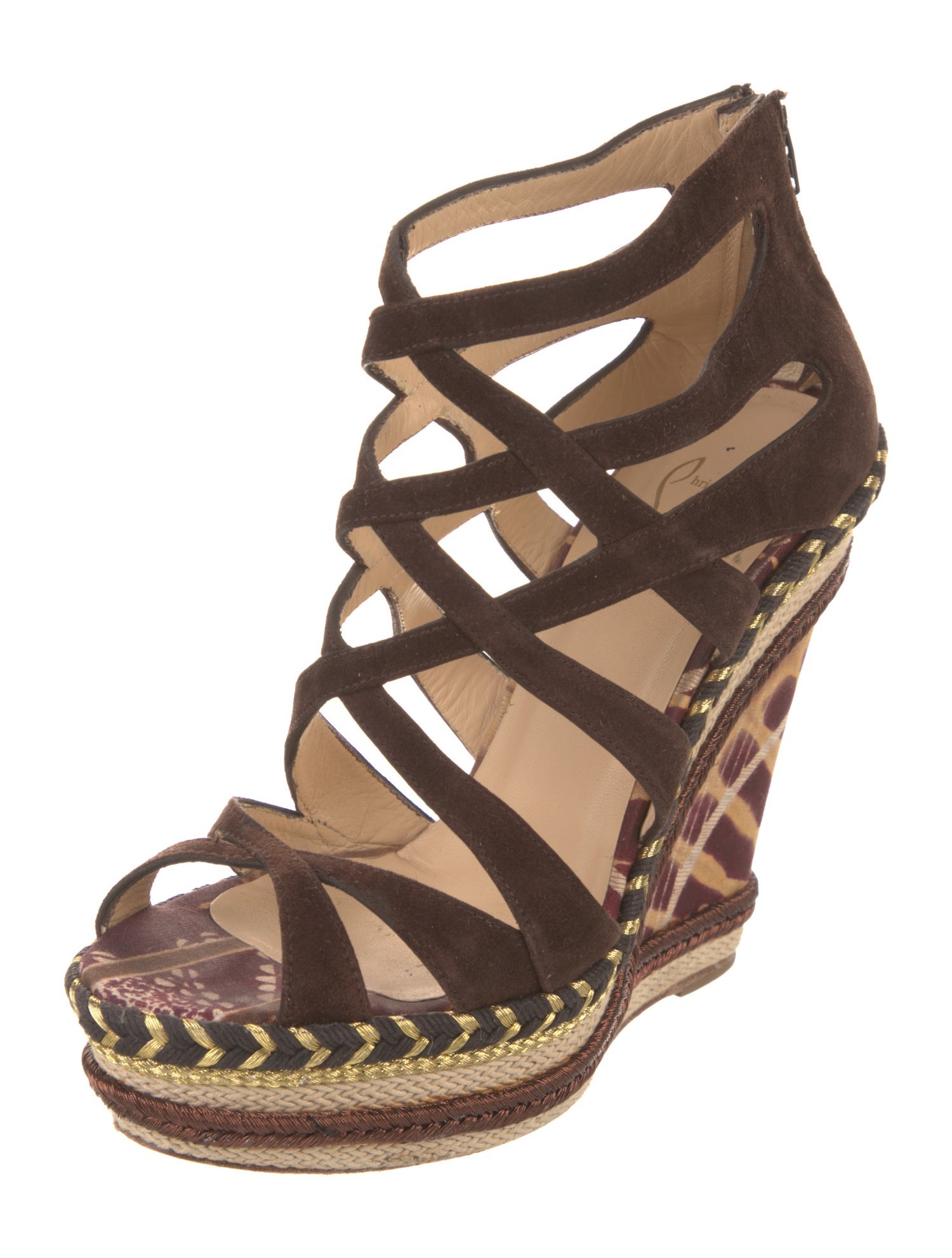 Christian Louboutin Suede Printed Espadrilles