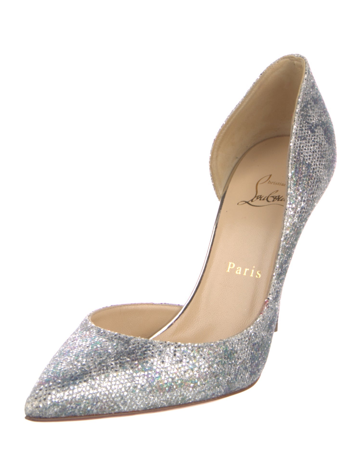 Christian Louboutin Glitter D'Orsay Pumps