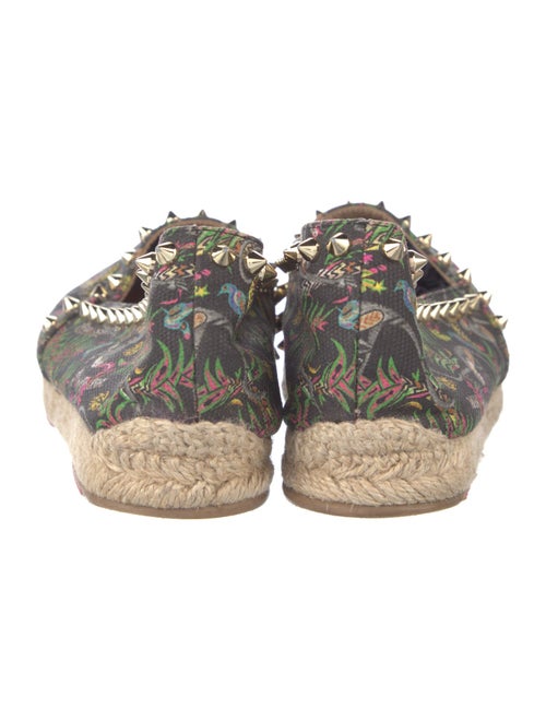 Christian Louboutin Spike Accents Canvas Espadrilles