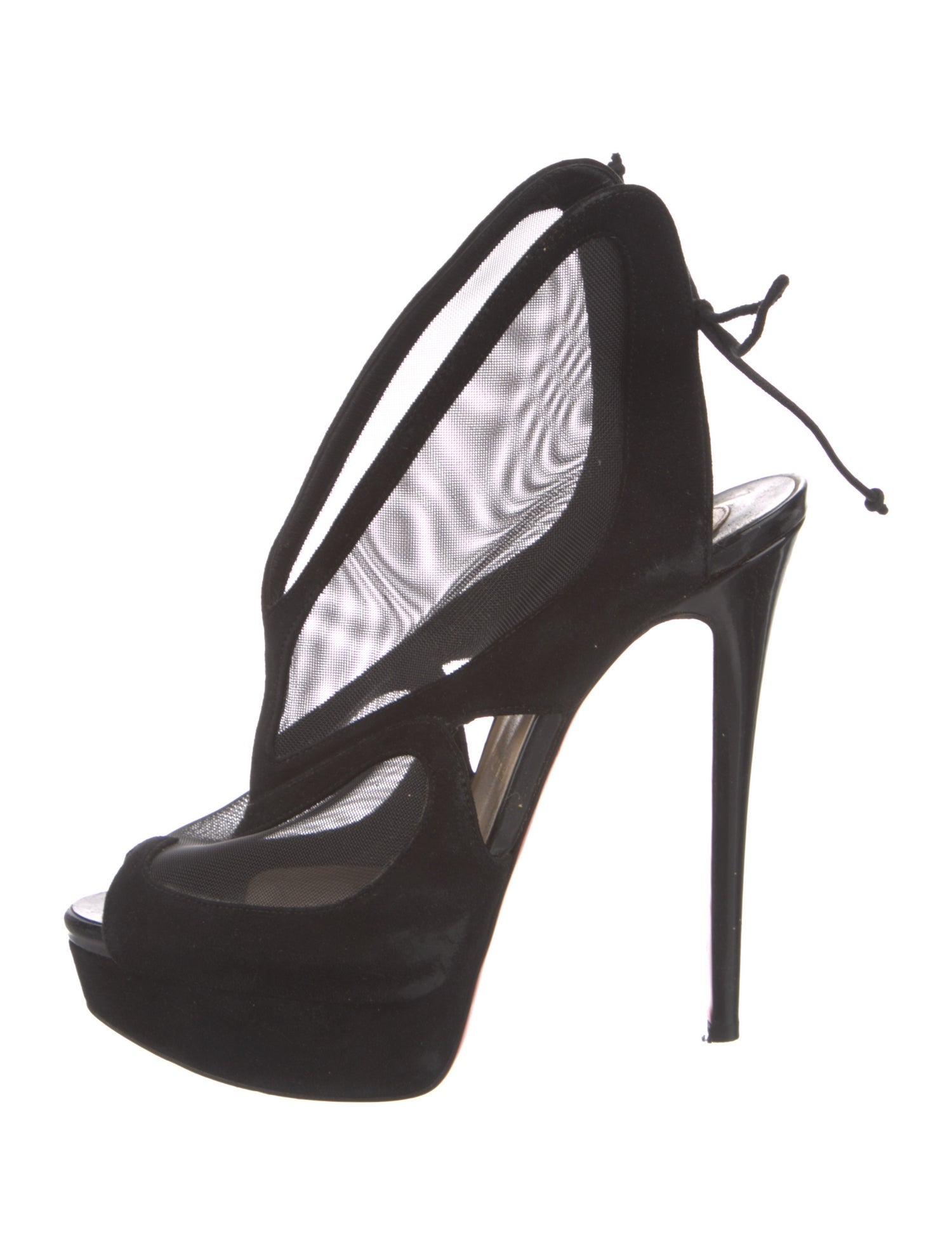 Christian Louboutin Mesh Mesh Accents Slingback Pumps