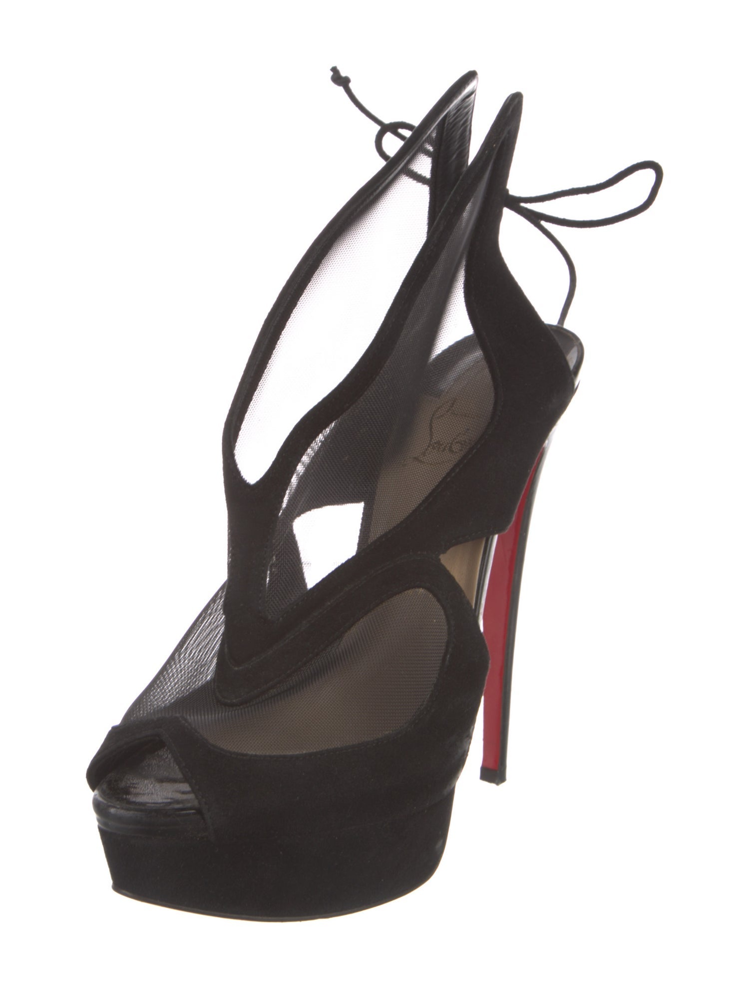 Christian Louboutin Mesh Mesh Accents Slingback Pumps
