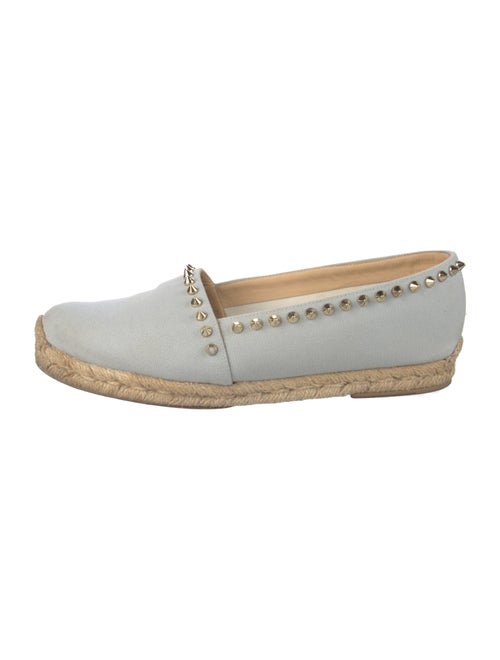 Christian Louboutin Spike Accents Canvas Espadrilles