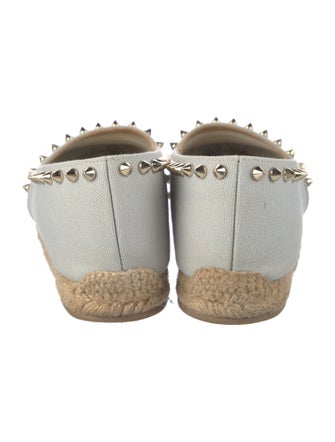 Christian Louboutin Spike Accents Canvas Espadrilles