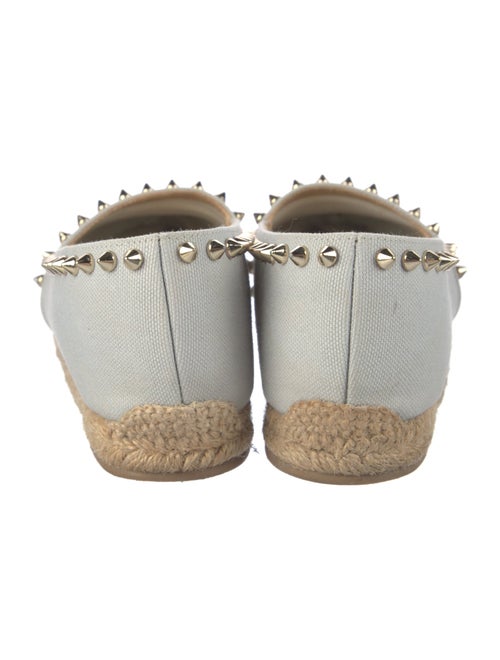 Christian Louboutin Spike Accents Canvas Espadrilles