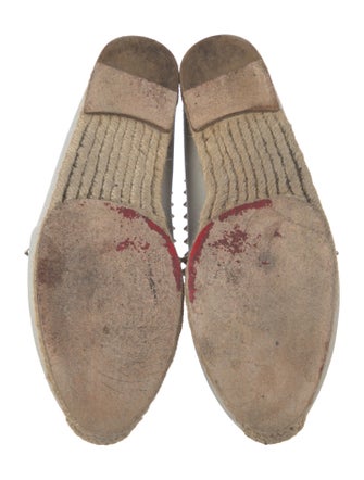 Christian Louboutin Spike Accents Canvas Espadrilles