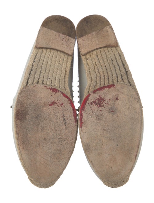 Christian Louboutin Spike Accents Canvas Espadrilles