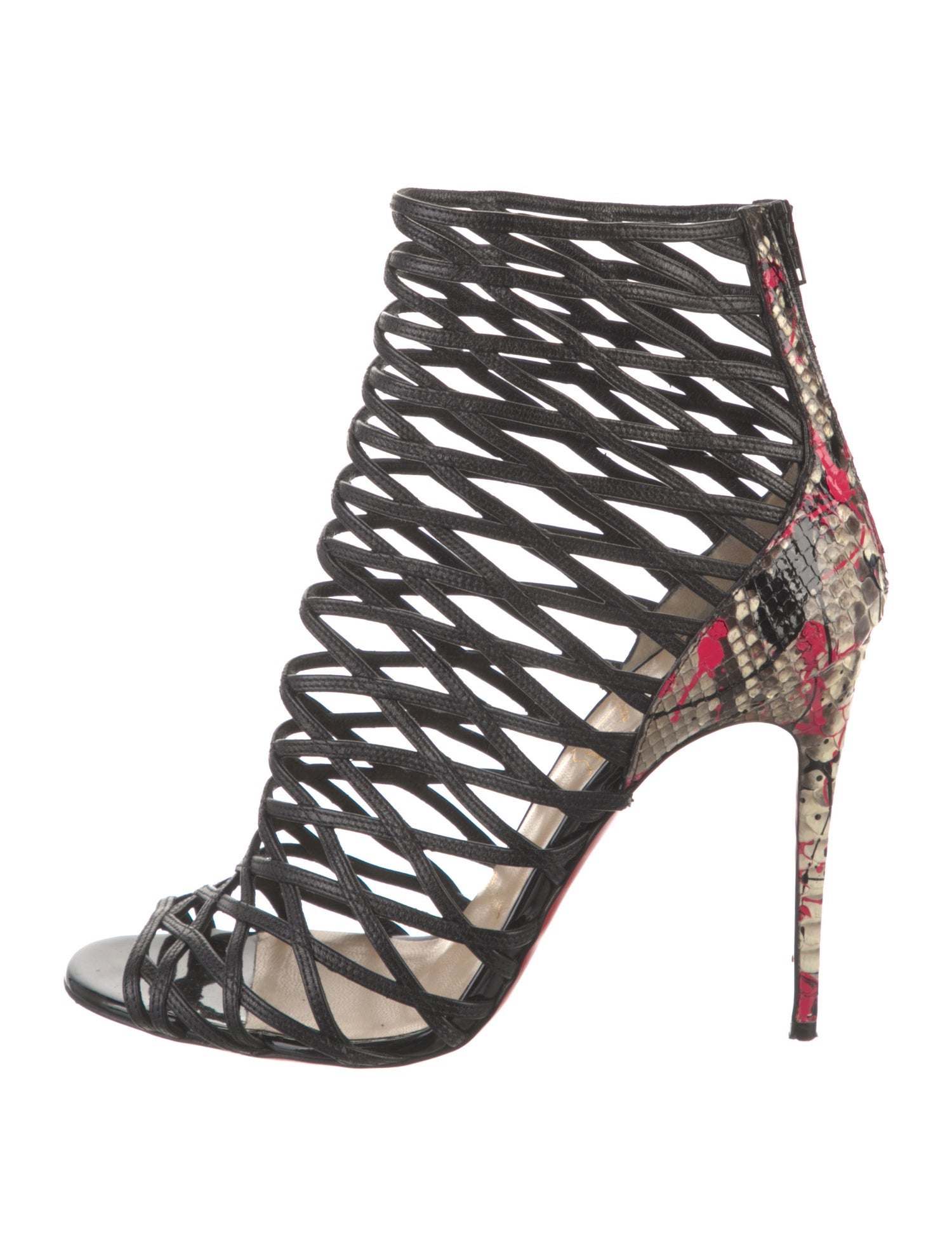 Christian Louboutin Snakeskin Animal Print Sandals