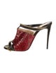 Christian Louboutin Snakeskin Animal Print Slides