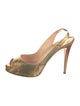 Christian Louboutin Snakeskin Animal Print Slingback Pumps