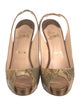 Christian Louboutin Snakeskin Animal Print Slingback Pumps