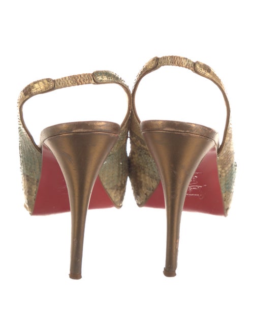 Christian Louboutin Snakeskin Animal Print Slingback Pumps