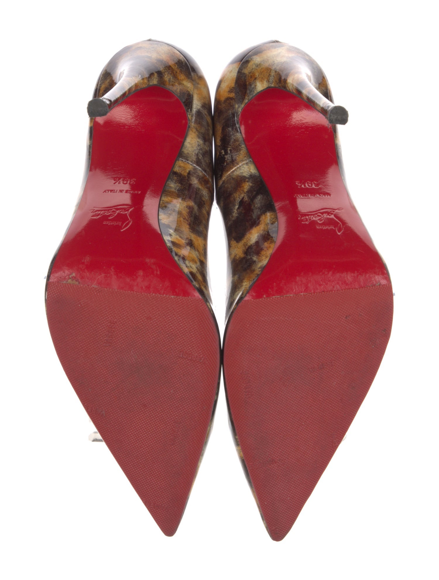 Christian Louboutin Patent Leather Printed Pumps