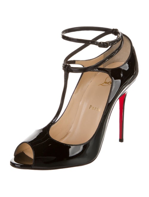 Christian Louboutin Patent Leather T-Strap Pumps