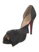Christian Louboutin Satin Bow Accents D'Orsay Pumps