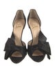 Christian Louboutin Satin Bow Accents D'Orsay Pumps